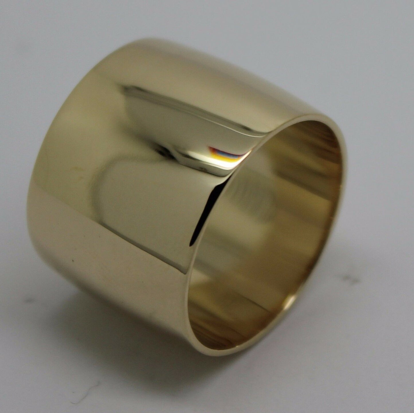 Size M / 6 Huge Genuine 9K 9ct Yellow, Rose or White Gold Full Solid 16mm Extra Wide Band Ring
