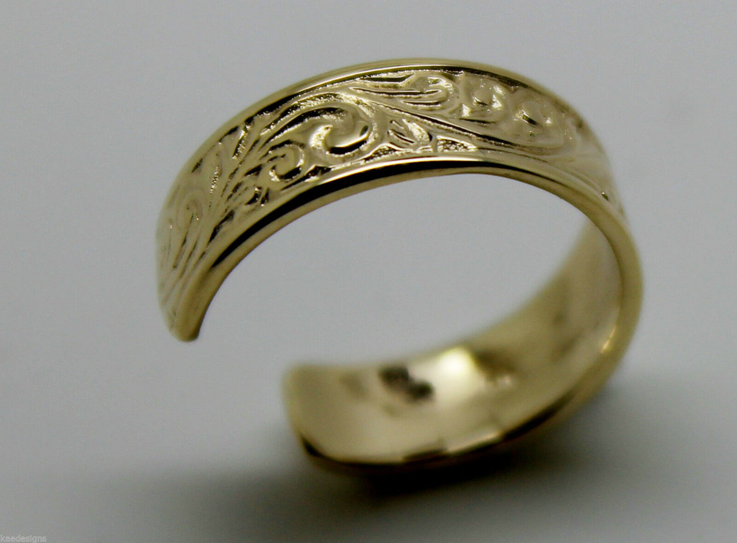 Genuine Solid 9ct Yellow or Rose or White Gold or Sterling Silver Weave Toe Ring 334