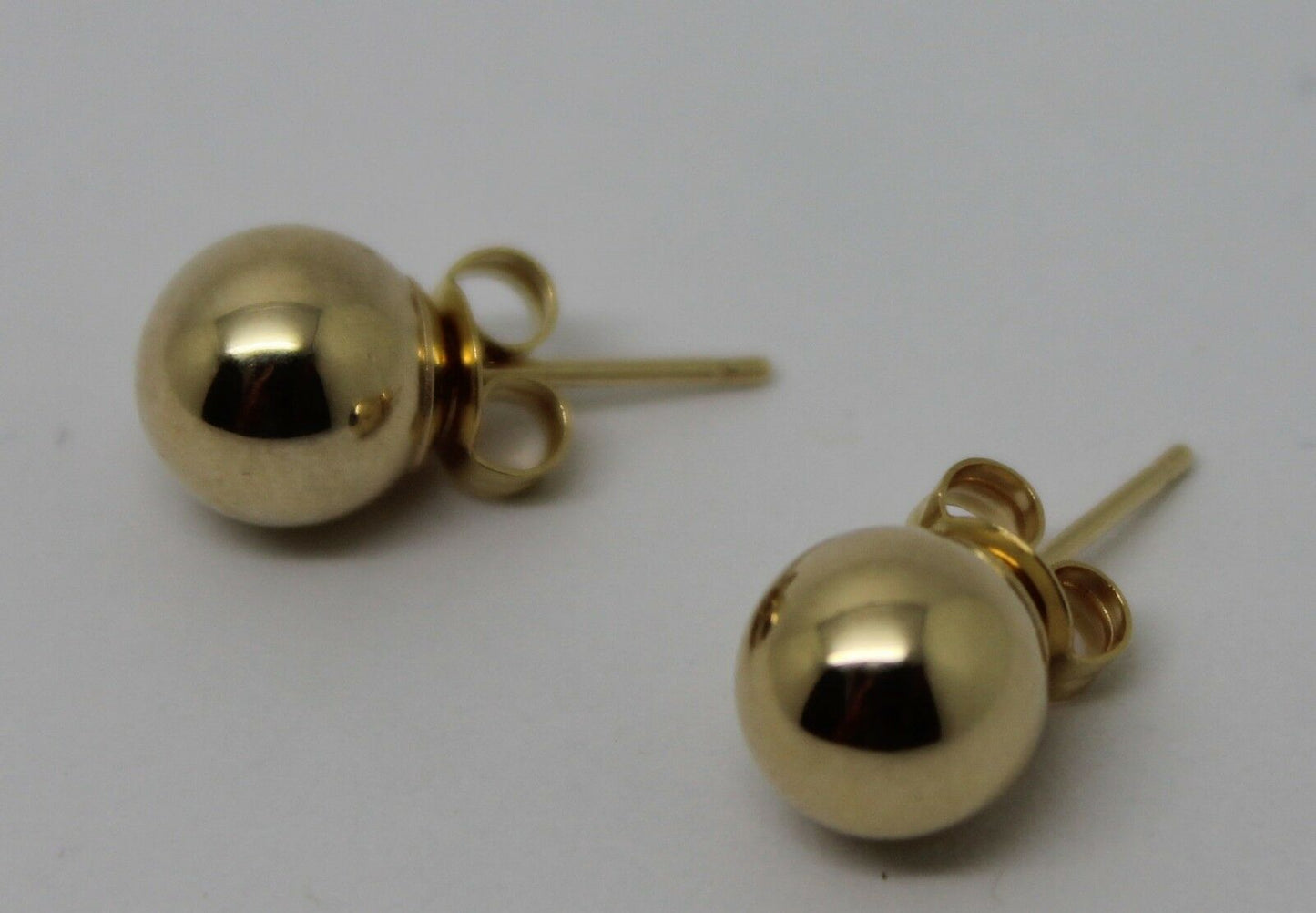 Kaedesigns Genuine 14ct Yellow Gold 7mm Stud Ball Earrings