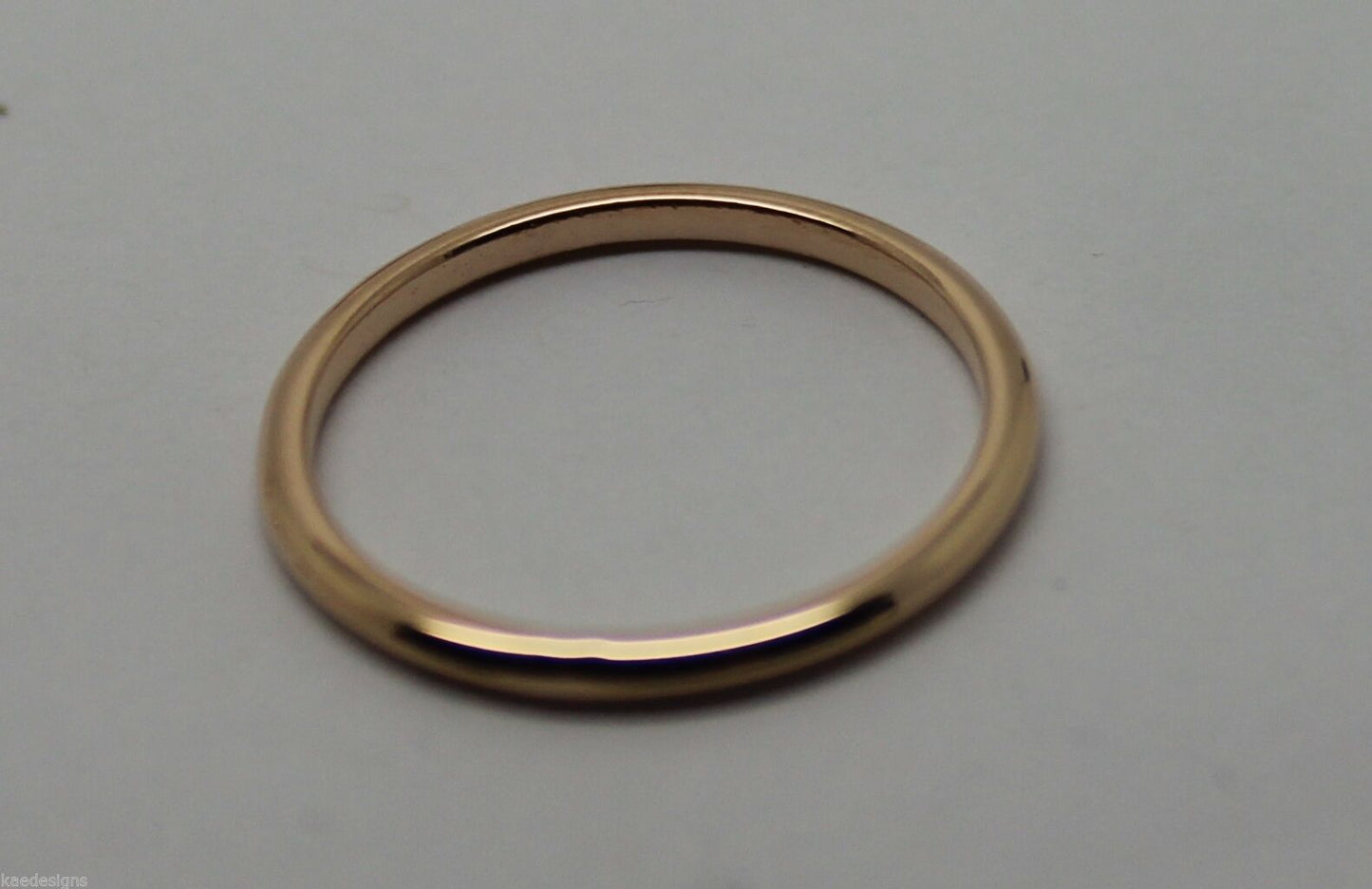 Genuine Solid 9ct 9k White Or Rose Or Yellow Gold 1.5mm Wedding Band Ring