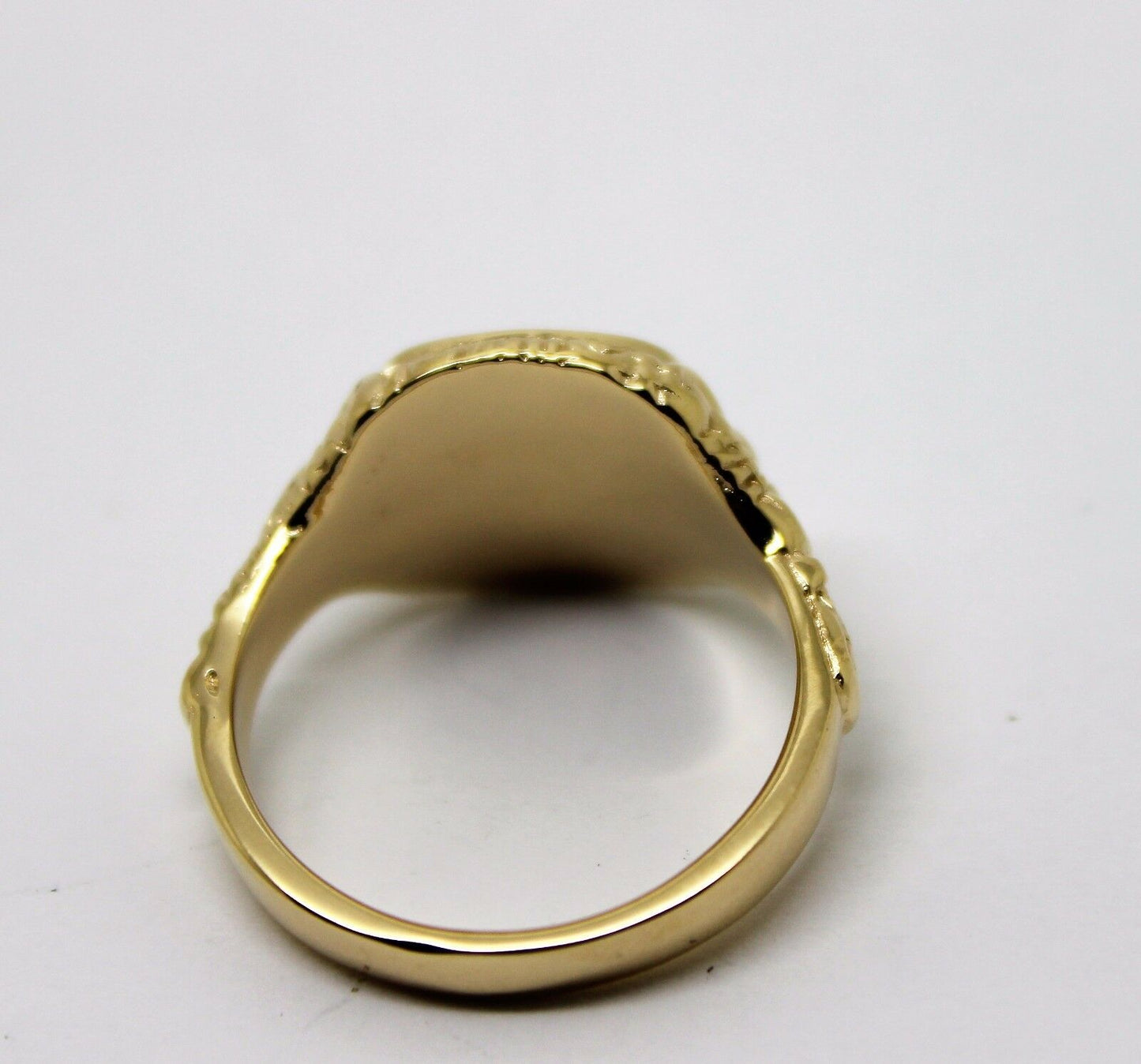 Genuine New 9ct 9k Yellow, Rose or White Gold Square Engraved With Your Initials Signet Ring 335