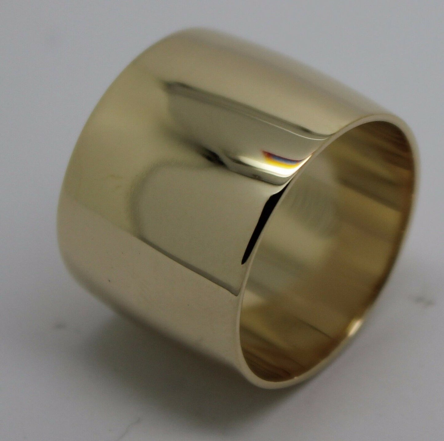 Size M / 6 Huge Genuine 9K 9ct Yellow, Rose or White Gold Full Solid 16mm Extra Wide Band Ring