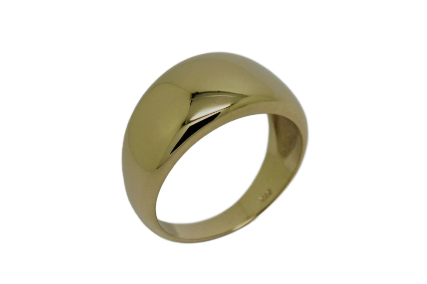 Genuine Solid 9ct White Or Rose Or Yellow Gold High 10mm Dome Ring Your Size