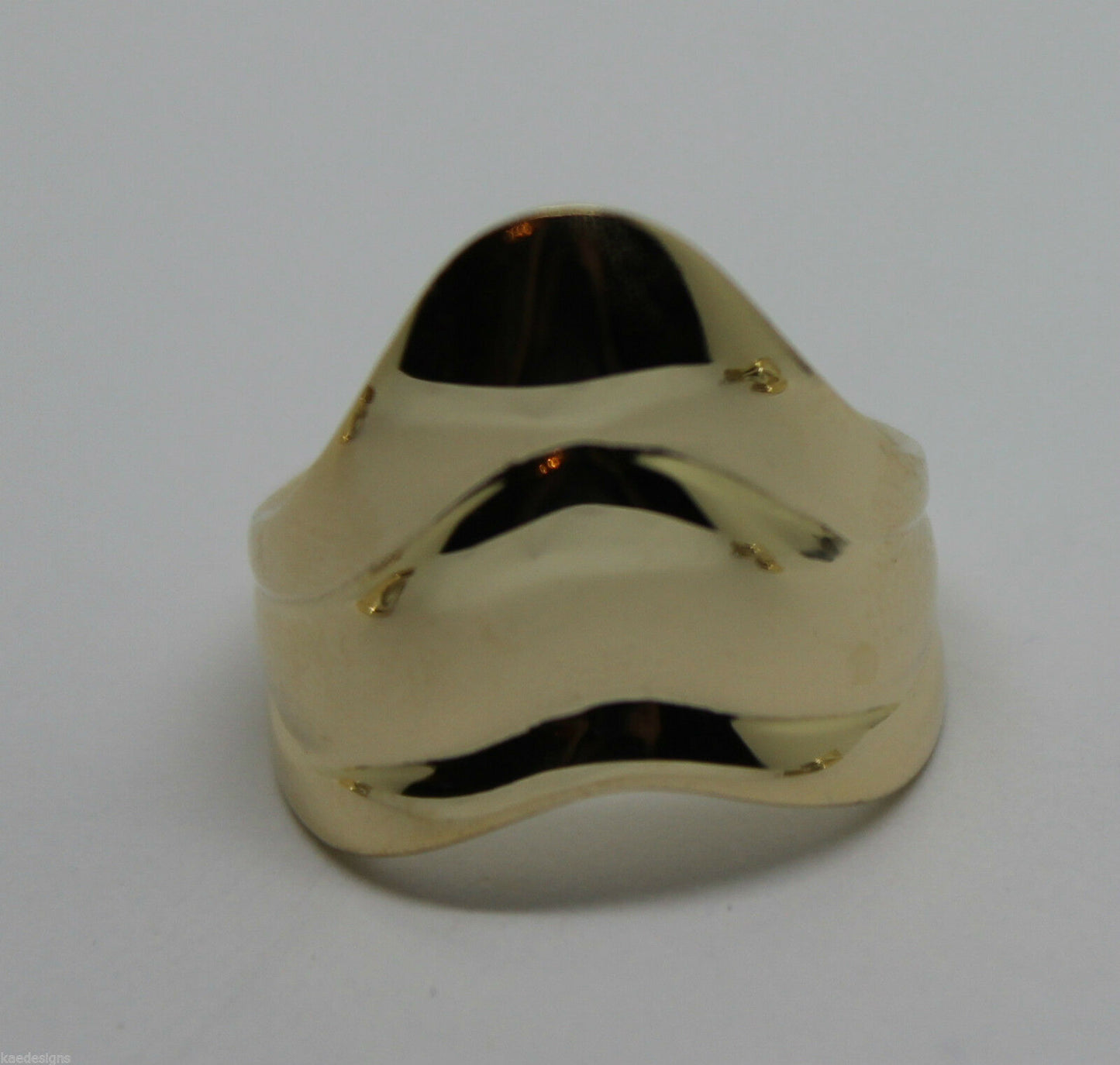 New 9ct 375 Solid Rose Or Yellow Or White Gold Wide Pointy Ring In Your Size