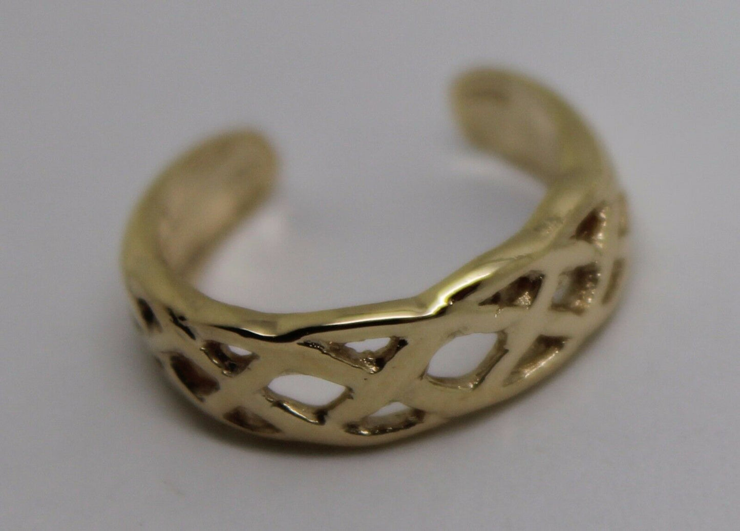 Kaedesigns New Genuine Solid 9ct 9kt Yellow, Rose or White Gold Celtic Weave Toe Ring 432