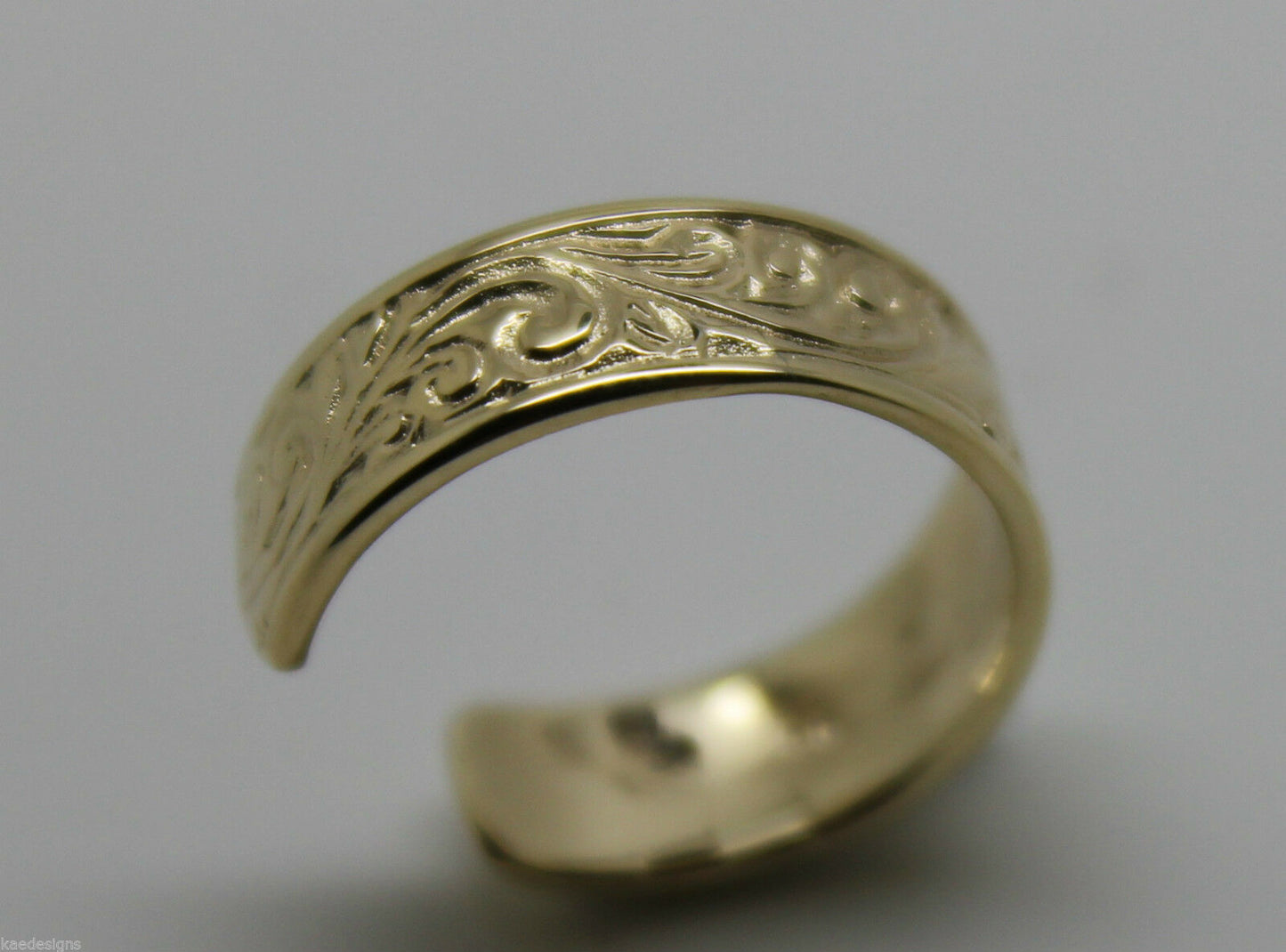 Genuine Solid 9ct Yellow or Rose or White Gold or Sterling Silver Weave Toe Ring 334