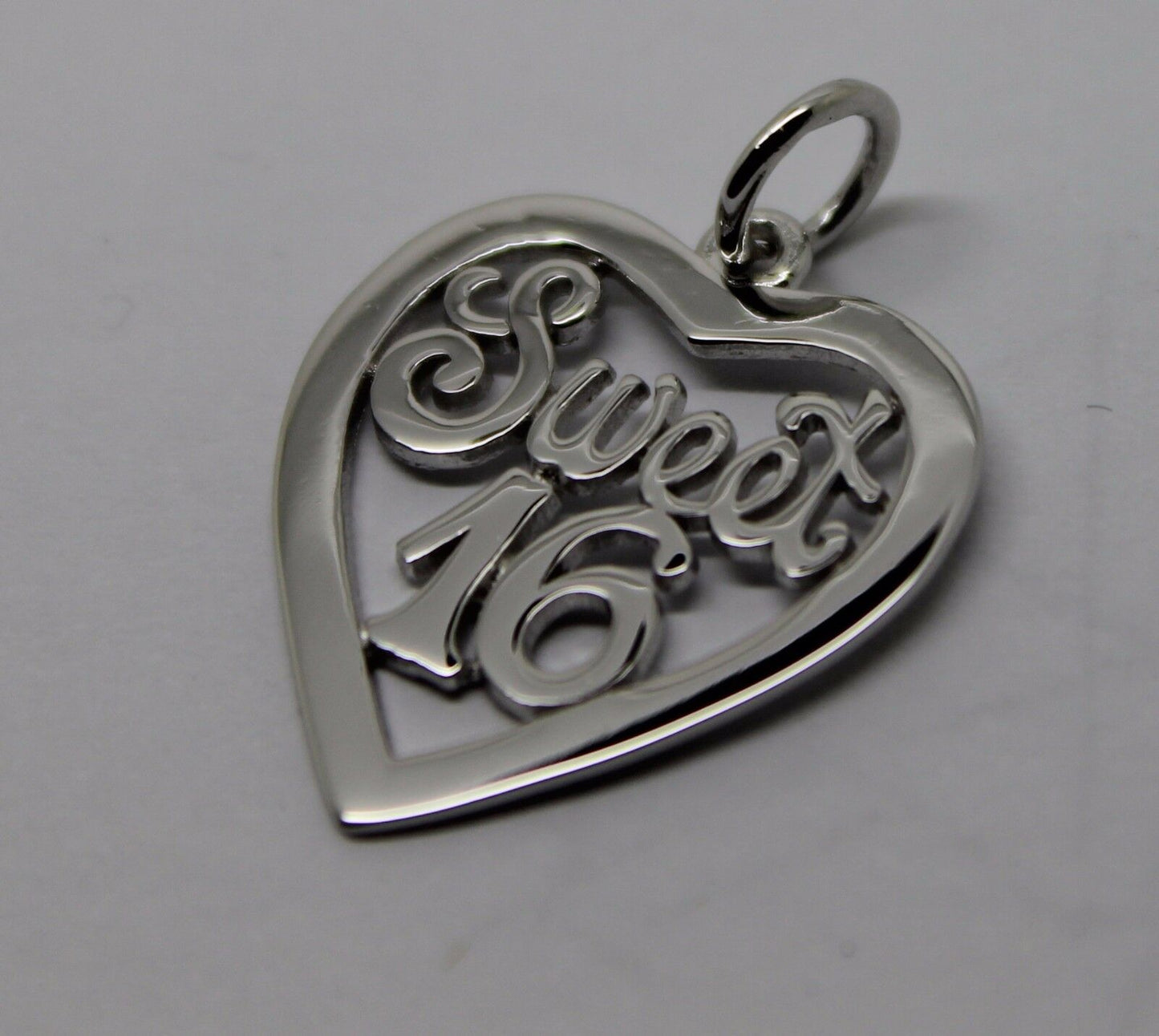 Kaedesigns Genuine 9ct Yellow or Rose or White Gold or Silver Sweet 16 Pendant
