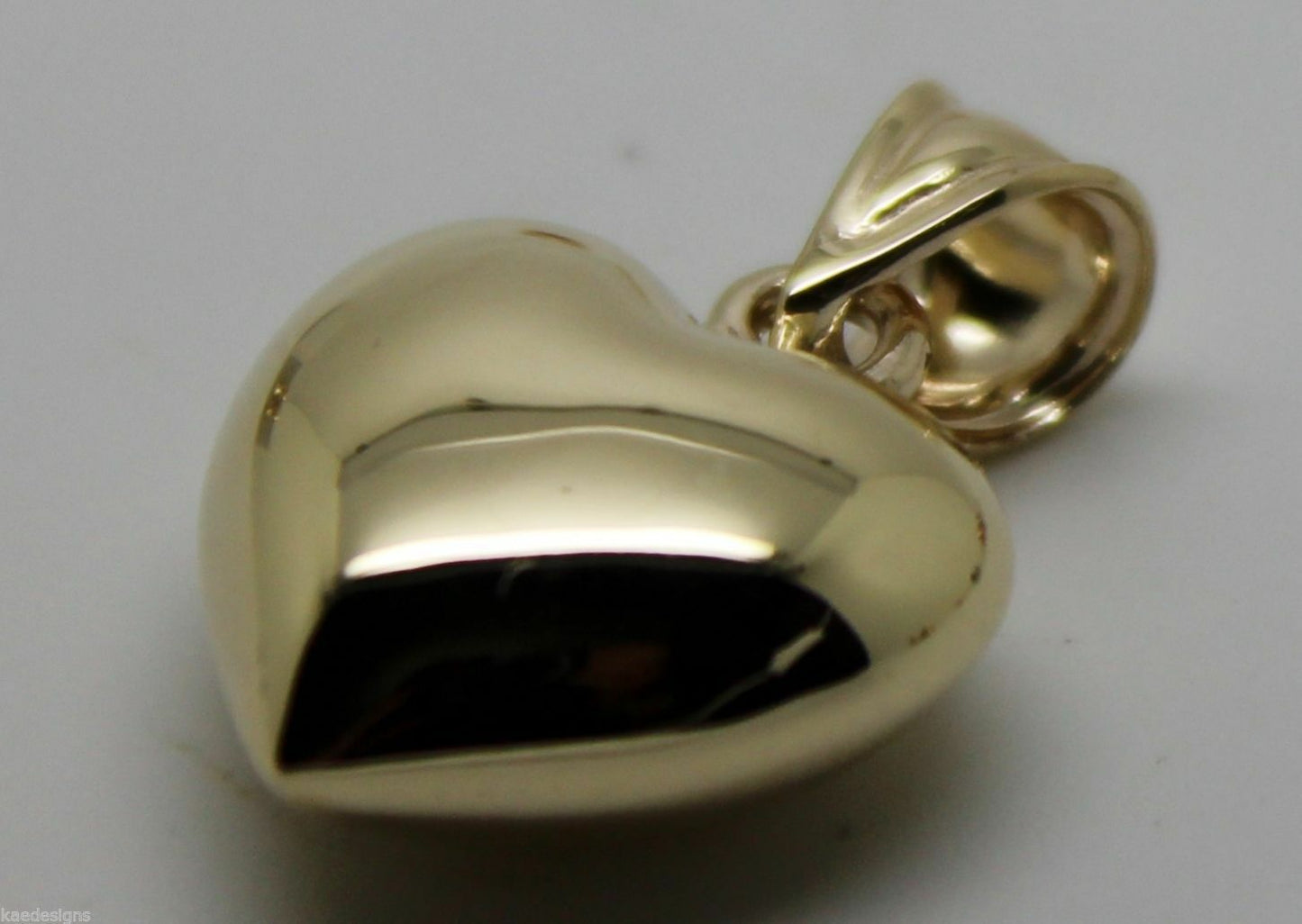 Kaedesigns, 9ct Small To Medium Bubble Rose Or Yellow Or White Gold Heart Pendant
