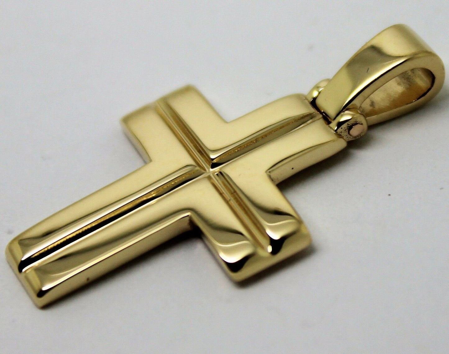 Kaedesigns Large Heavy 18ct 18k Yellow Or Rose Or White Gold Solid Cross Pendant