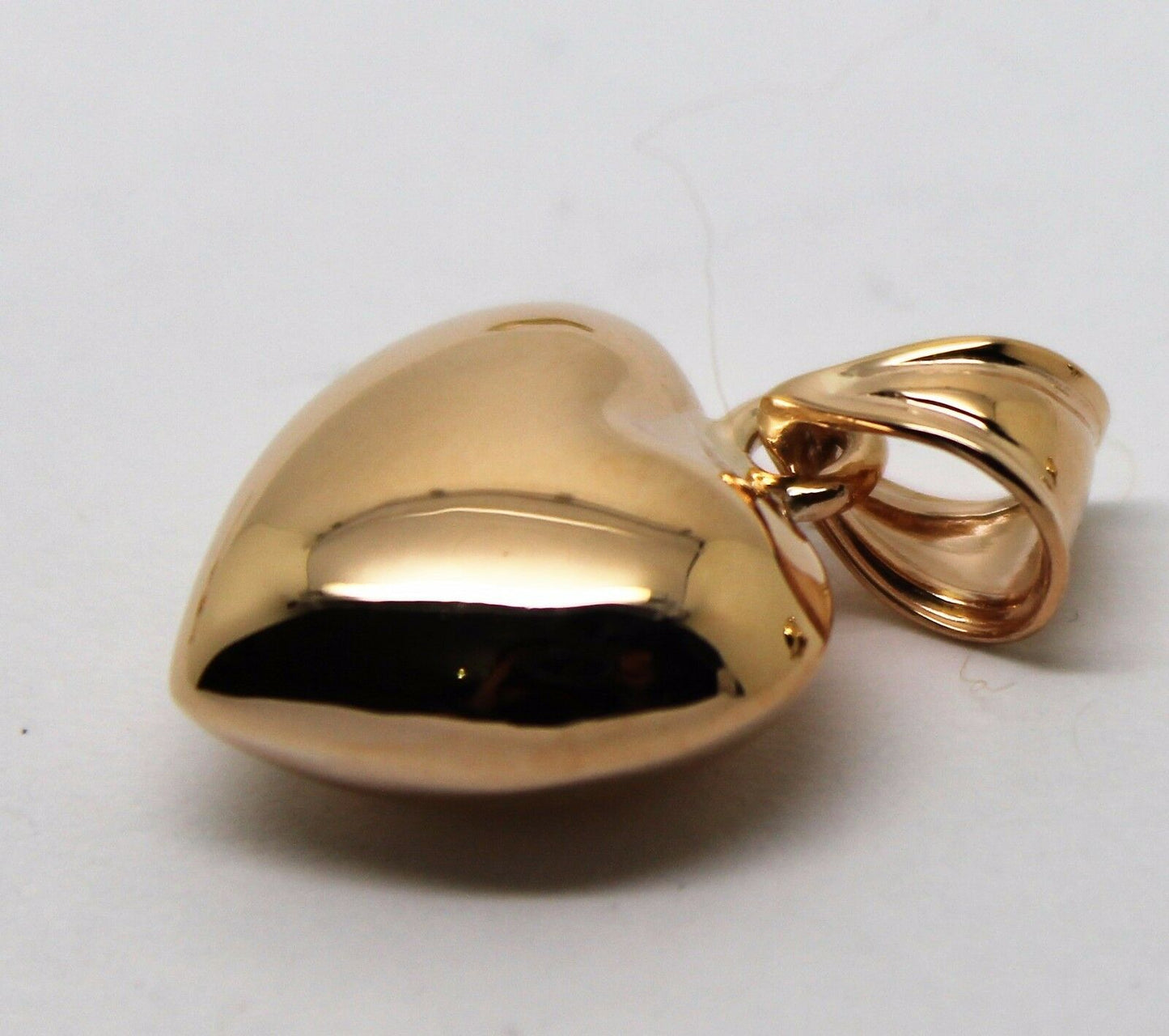 Kaedesigns, 9ct Small To Medium Bubble Rose Or Yellow Or White Gold Heart Pendant