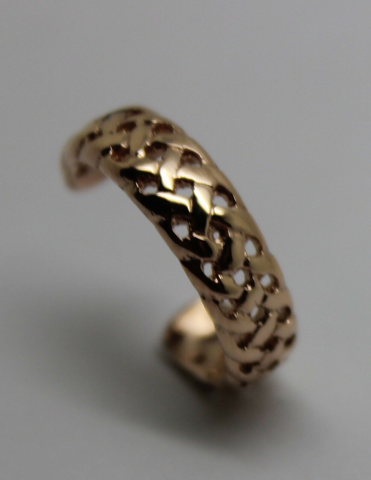 Genuine Solid 9ct Yellow or Rose or White Gold or Sterling Silver Weave Toe Ring 264