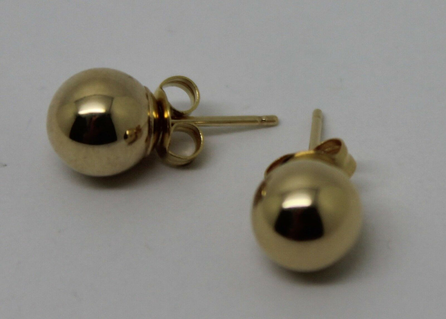 Kaedesigns Genuine 14ct Yellow Gold 7mm Stud Ball Earrings