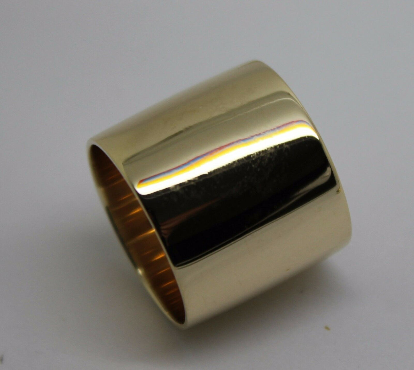 Size M / 6 Huge Genuine 9K 9ct Yellow, Rose or White Gold Full Solid 16mm Extra Wide Band Ring