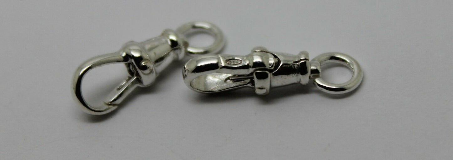 Genuine 2 X New Solid Sterling Silver Albert Swivel Clasp 19mm