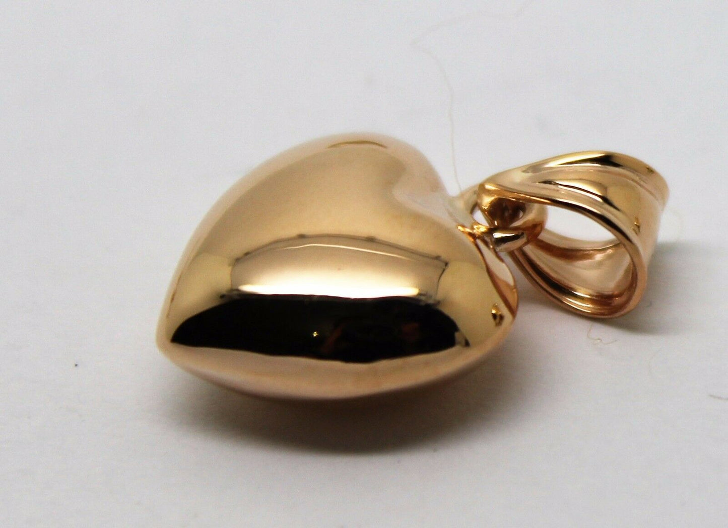 Kaedesigns, 9ct Small To Medium Bubble Rose Or Yellow Or White Gold Heart Pendant