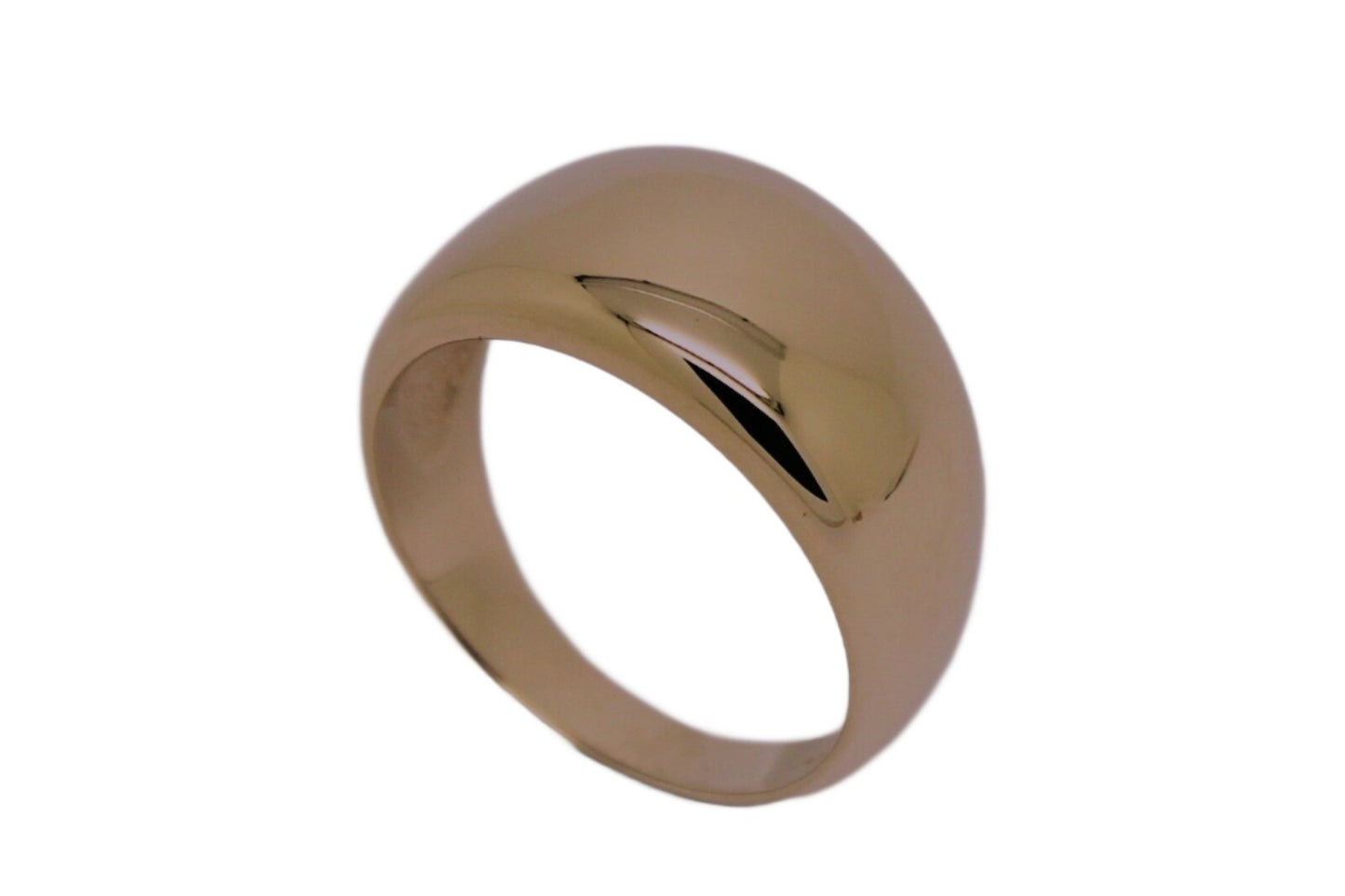 Genuine Solid 9ct White Or Rose Or Yellow Gold High 10mm Dome Ring Your Size