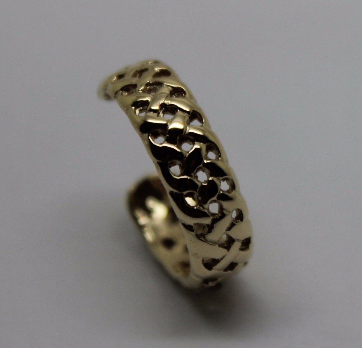 Genuine Solid 9ct Yellow or Rose or White Gold or Sterling Silver Weave Toe Ring 264