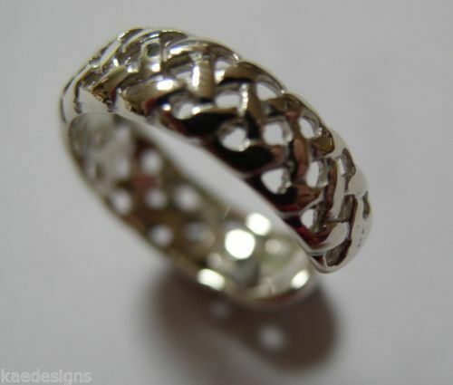 Genuine Solid 9ct Yellow or Rose or White Gold or Sterling Silver Weave Toe Ring 264