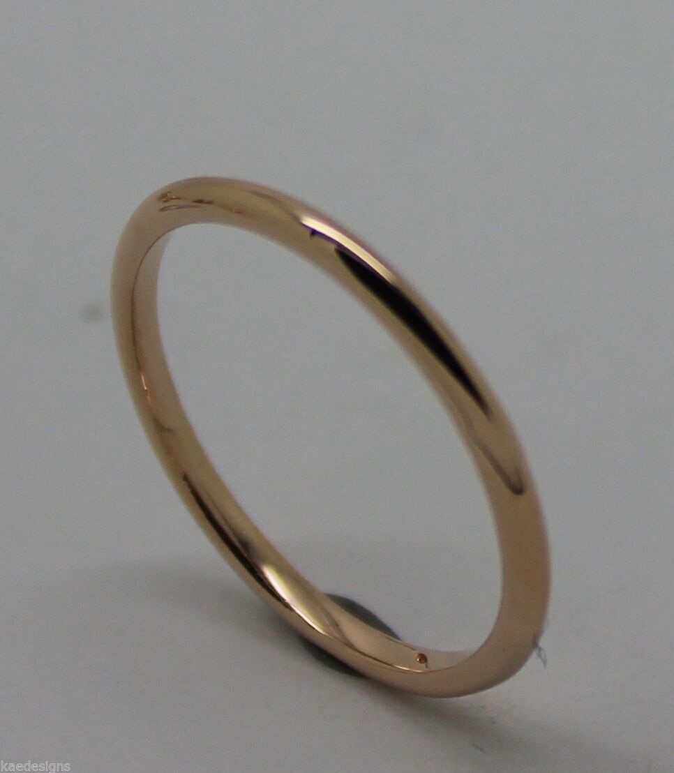 Genuine Solid 9ct 9k White Or Rose Or Yellow Gold 1.5mm Wedding Band Ring