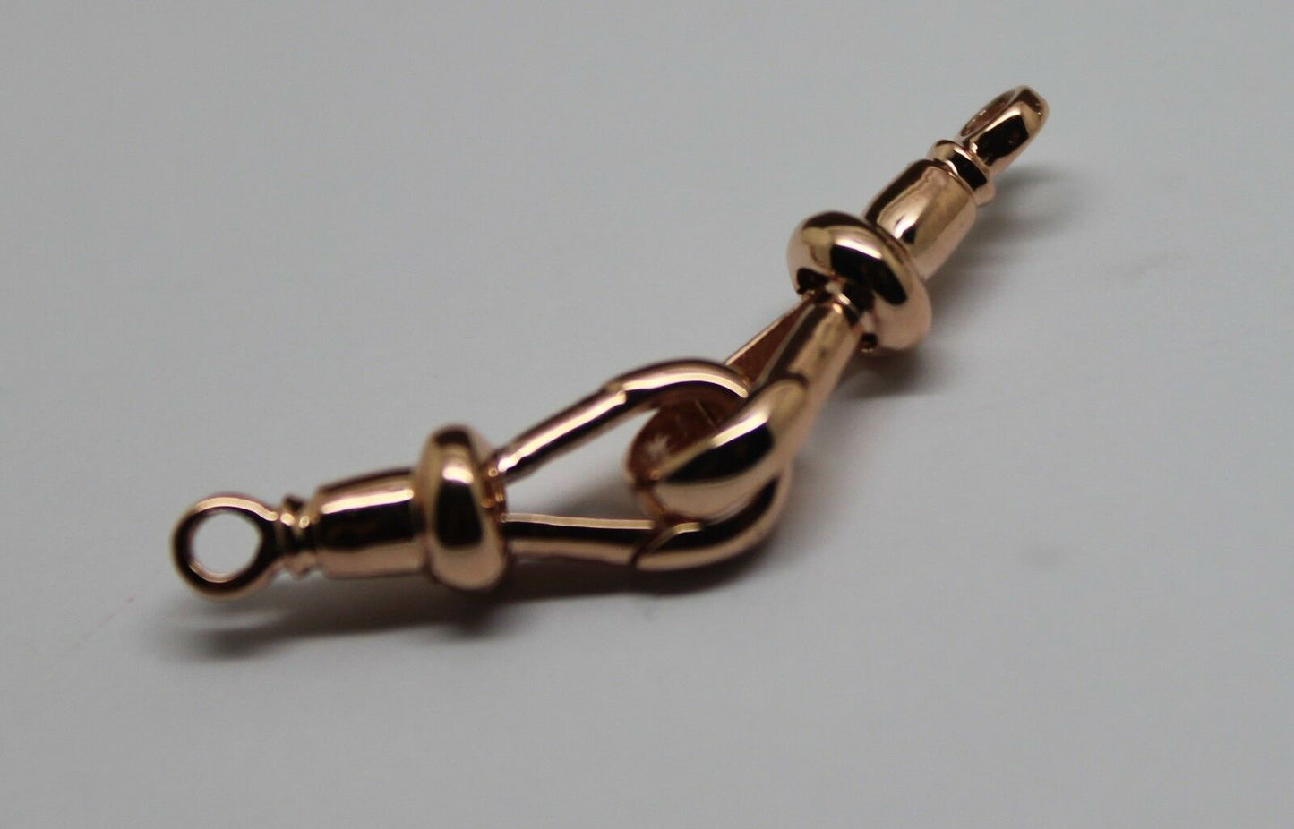 Genuine 9ct Solid 2 X Yellow, Rose or White Gold Albert Swivel Clasp 21mm Size