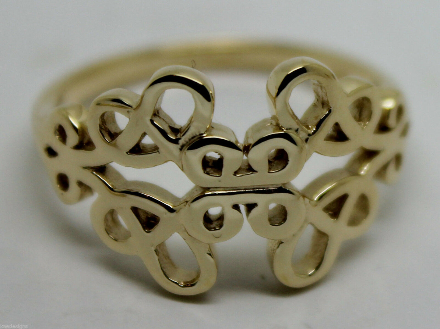 Solid New Genuine 9ct Yellow Gold Hallmarked 375 Fancy Celtic Swirl Ring 421
