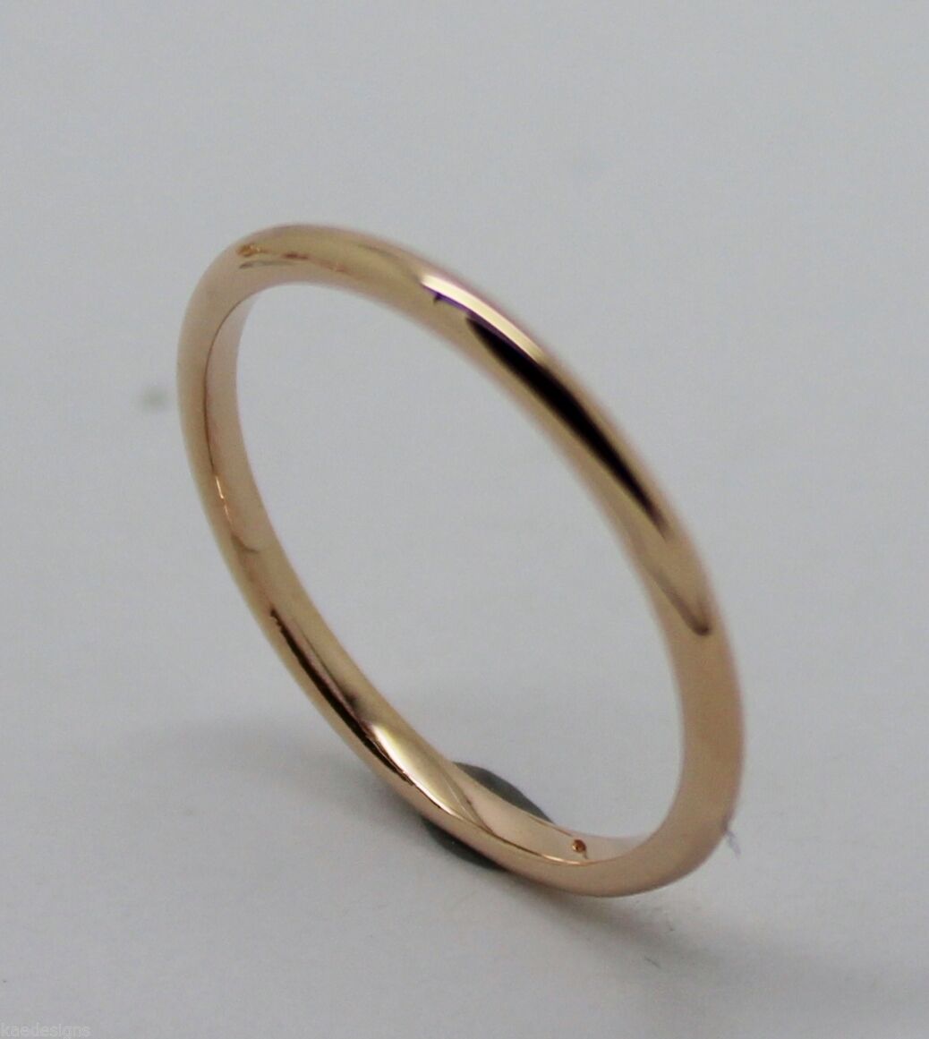 Genuine Solid 9ct 9k White Or Rose Or Yellow Gold 1.5mm Wedding Band Ring