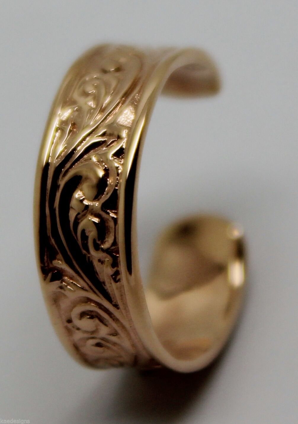 Genuine Solid 9ct Yellow or Rose or White Gold or Sterling Silver Weave Toe Ring 334