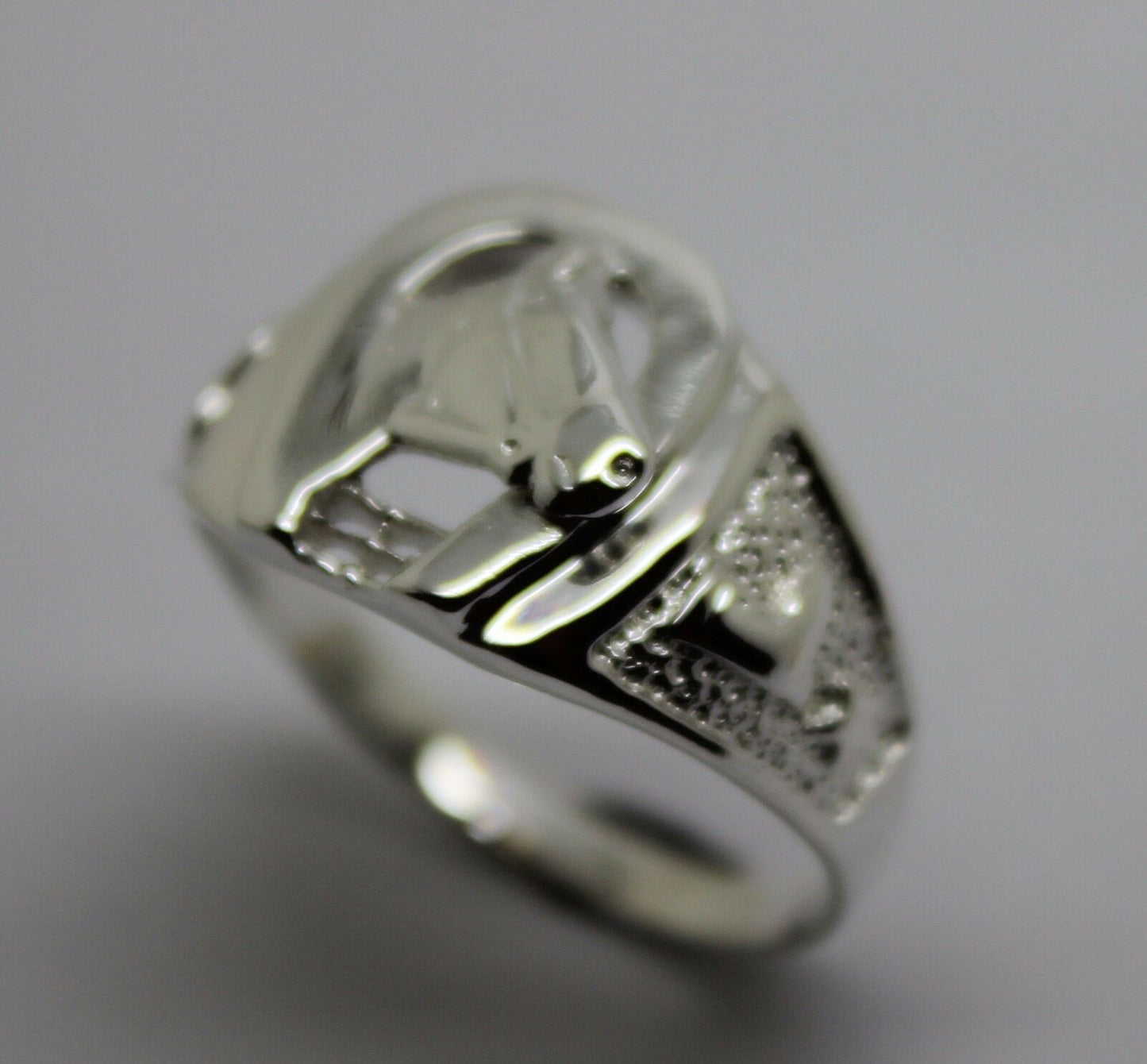 Size W Kaedesigns, New Genuine Sterling Silver Large Horse Shoe Ring 390
