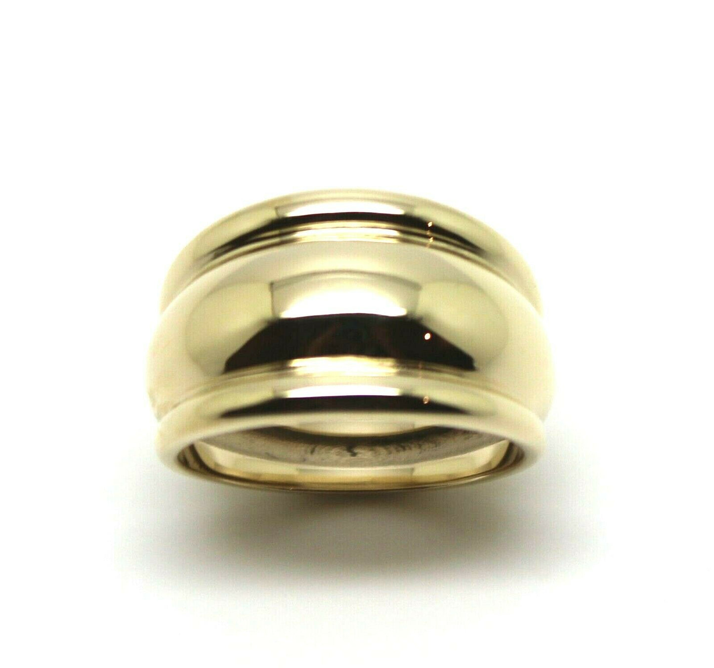 Size P / 7 1/2 9K 9Ct Yellow, Rose or White Gold Heavy Solid Extra Large 13mm Dome Ring