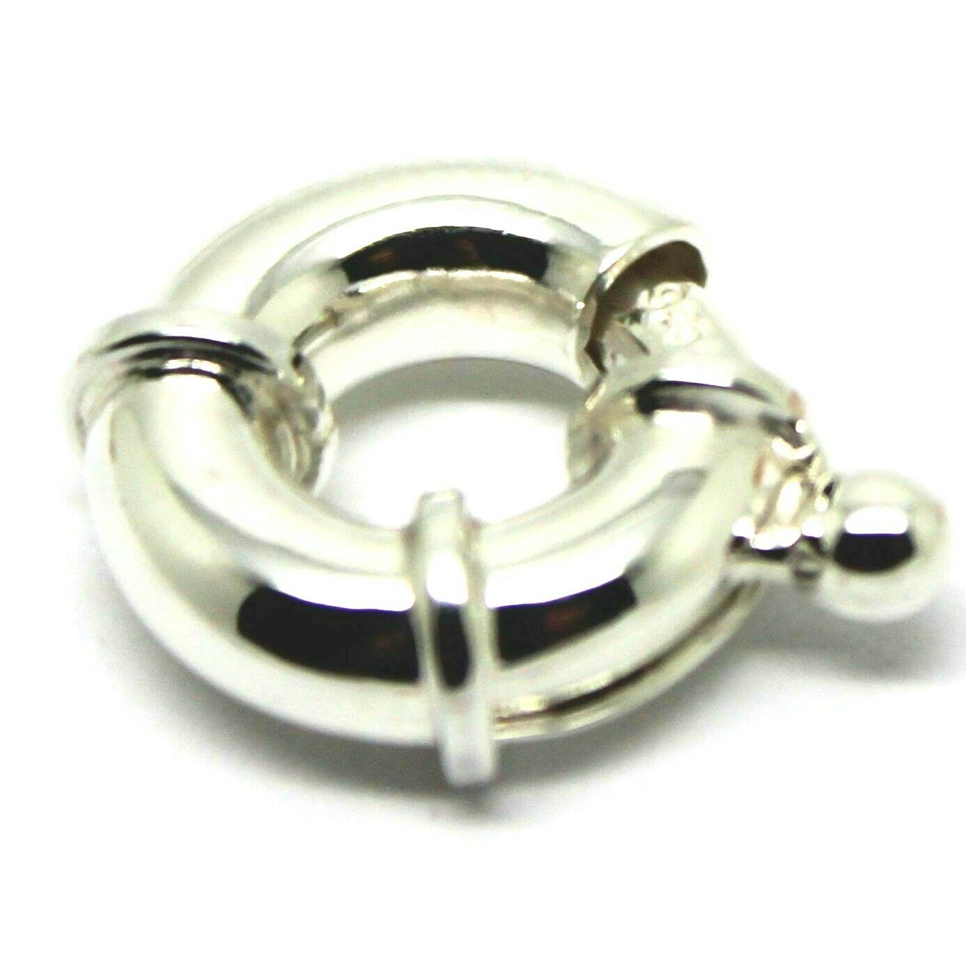 New 12mm 9ct 375 White Gold Bolt Ring Clasp *Free Express Post In Oz