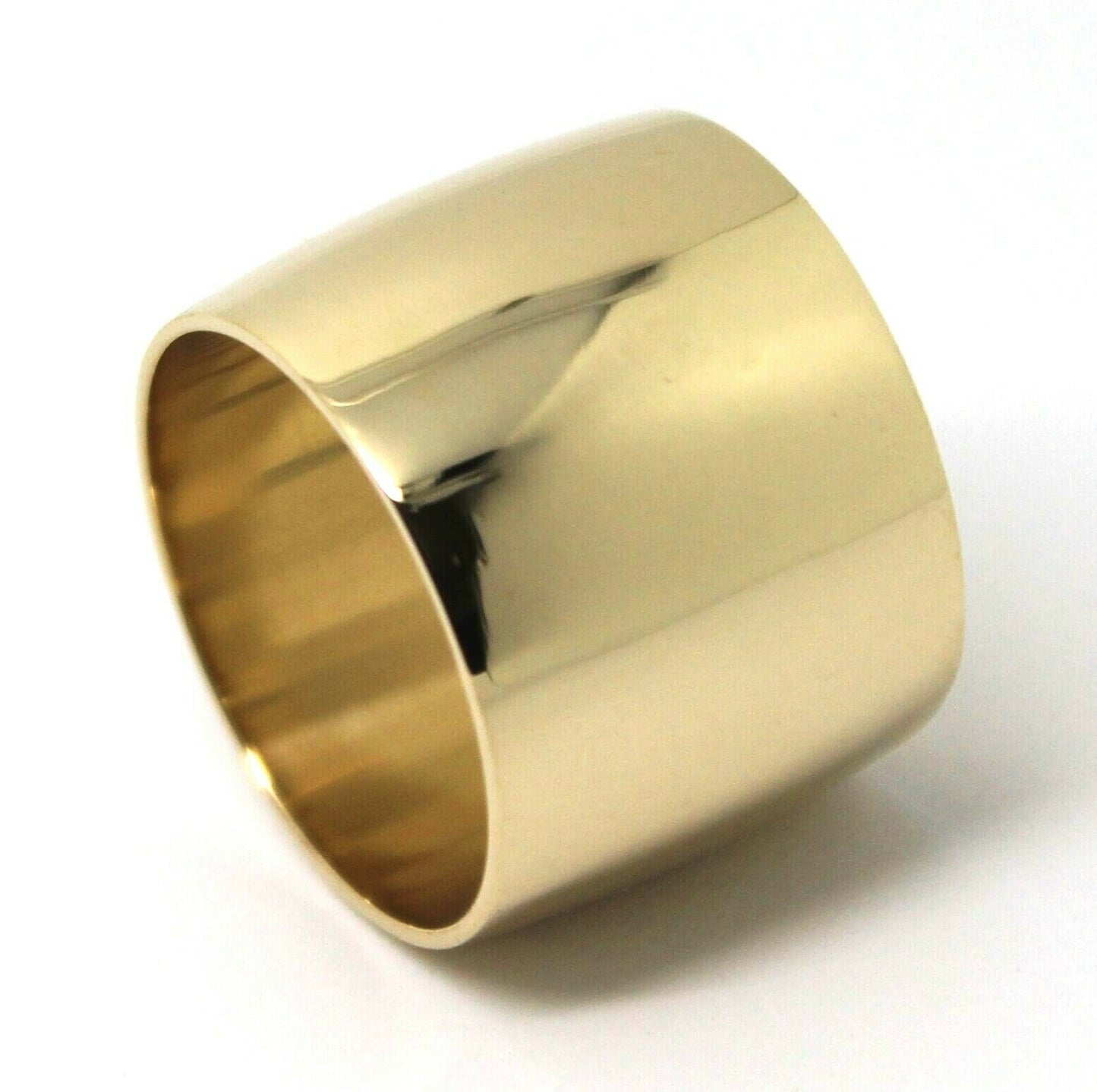 Size M / 6 Huge Genuine 9K 9ct Yellow, Rose or White Gold Full Solid 16mm Extra Wide Band Ring