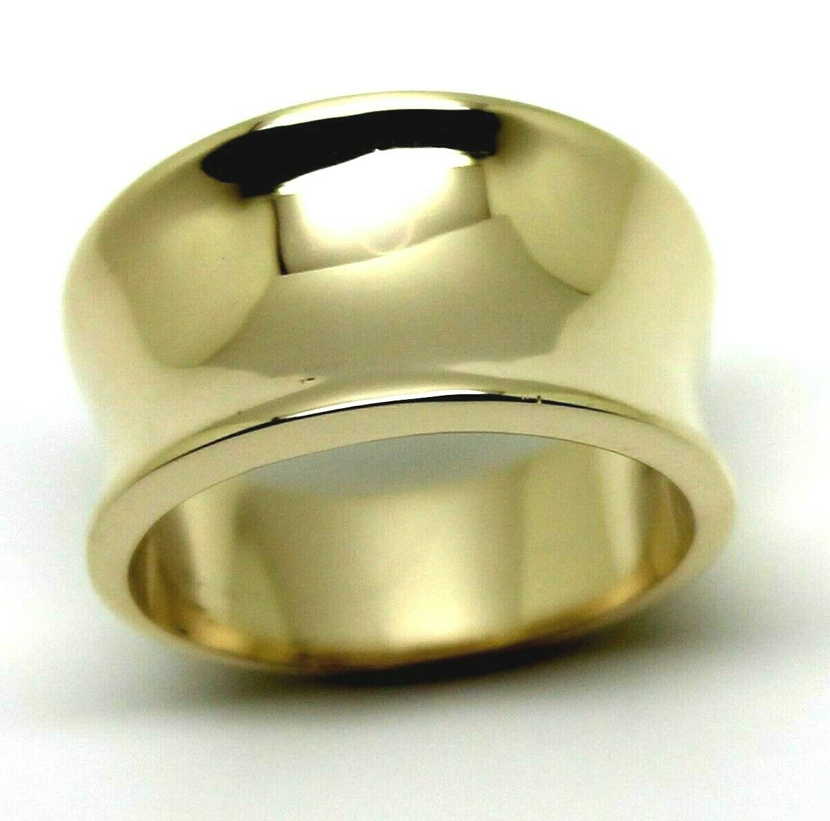 Kaedesigns Genuine Full Solid 9ct 9kt Yellow, Rose or White Gold Concave Dome Ring 250