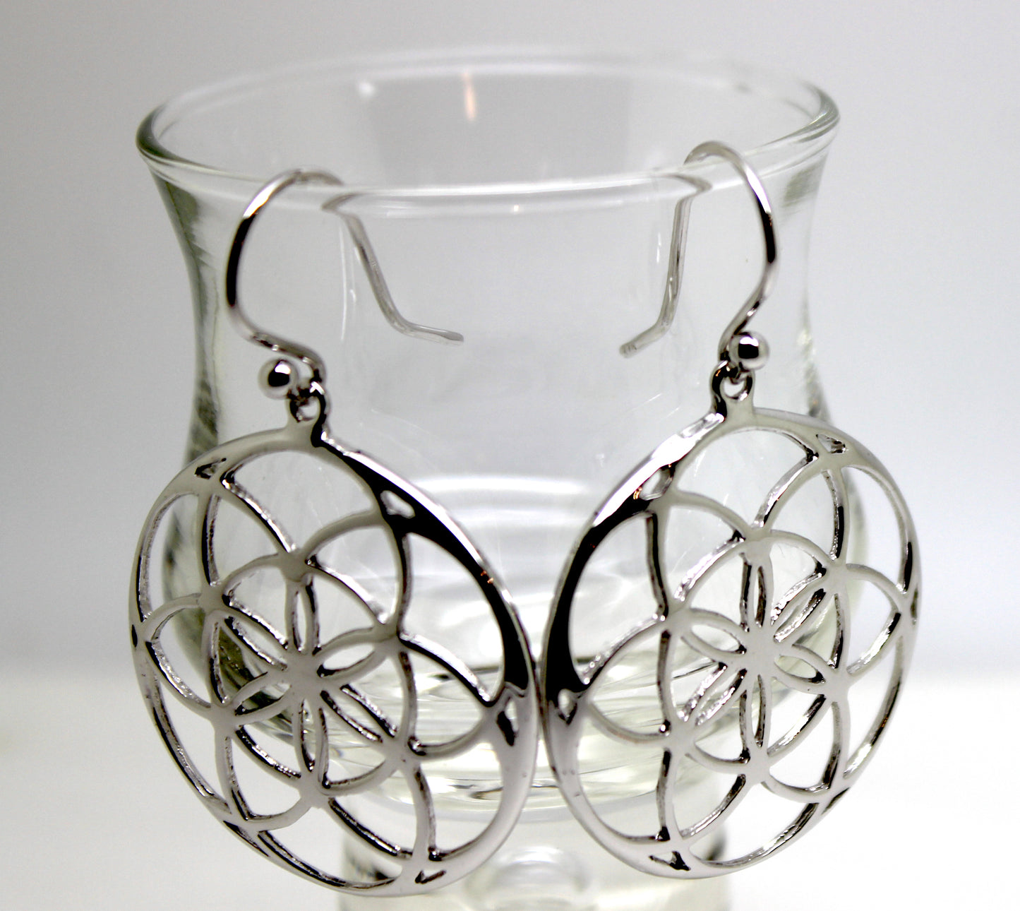 Genuine 9ct Solid Yellow, Rose or White White Gold Hooks Filigree Flower Earrings