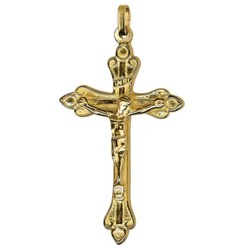 Genuine Brand New 9ct Yellow Gold or Sterling Silver Crucifix Cross 40mm x 22mm