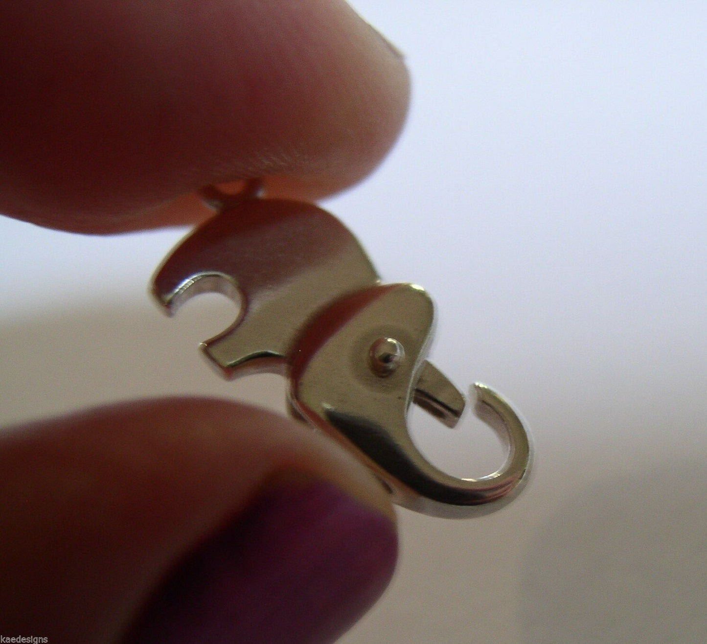 Genuine Sterling Silver Elephant Parrot / lobster clasp Clasp