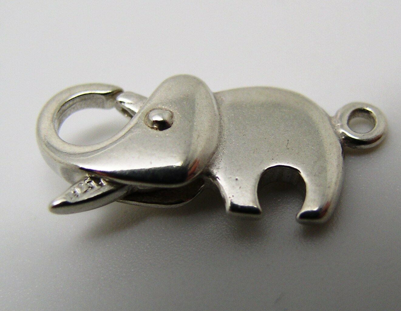 Genuine Sterling Silver Elephant Parrot / lobster clasp Clasp