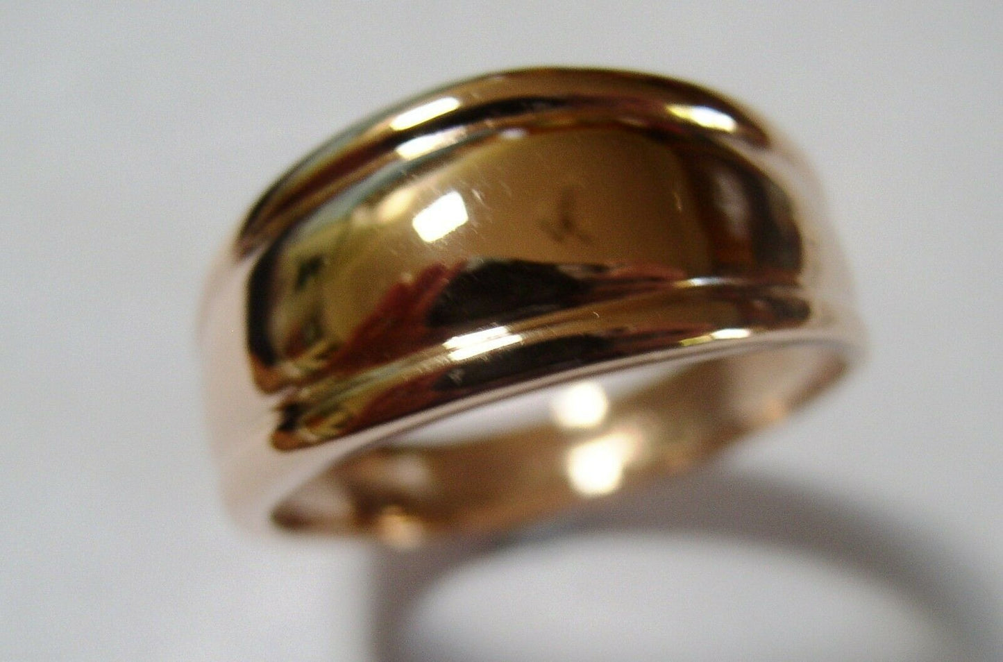 Kaedesigns, Genuine 9ct Full Solid Yellow, Rose or White Gold Thick Dome Ring 10mm Wide Size X