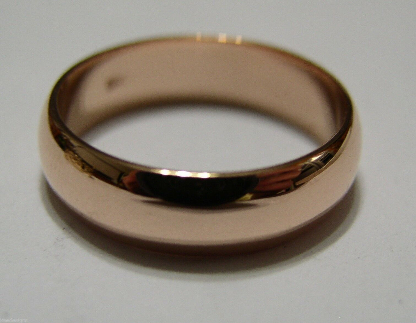 Kaedesigns, New Genuine Custom Made Solid 18ct 18kt Yellow, Rose or White Gold 6mm Wedding Band