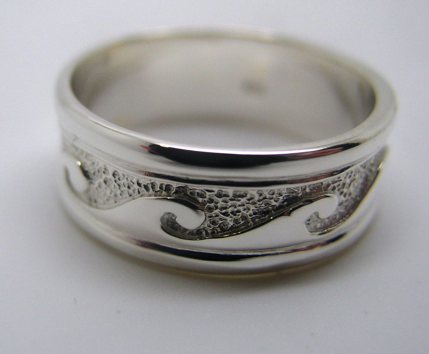 Kaedesigns New Genuine Genuine Sterling Silver 925 Surf Wave Ring Size V