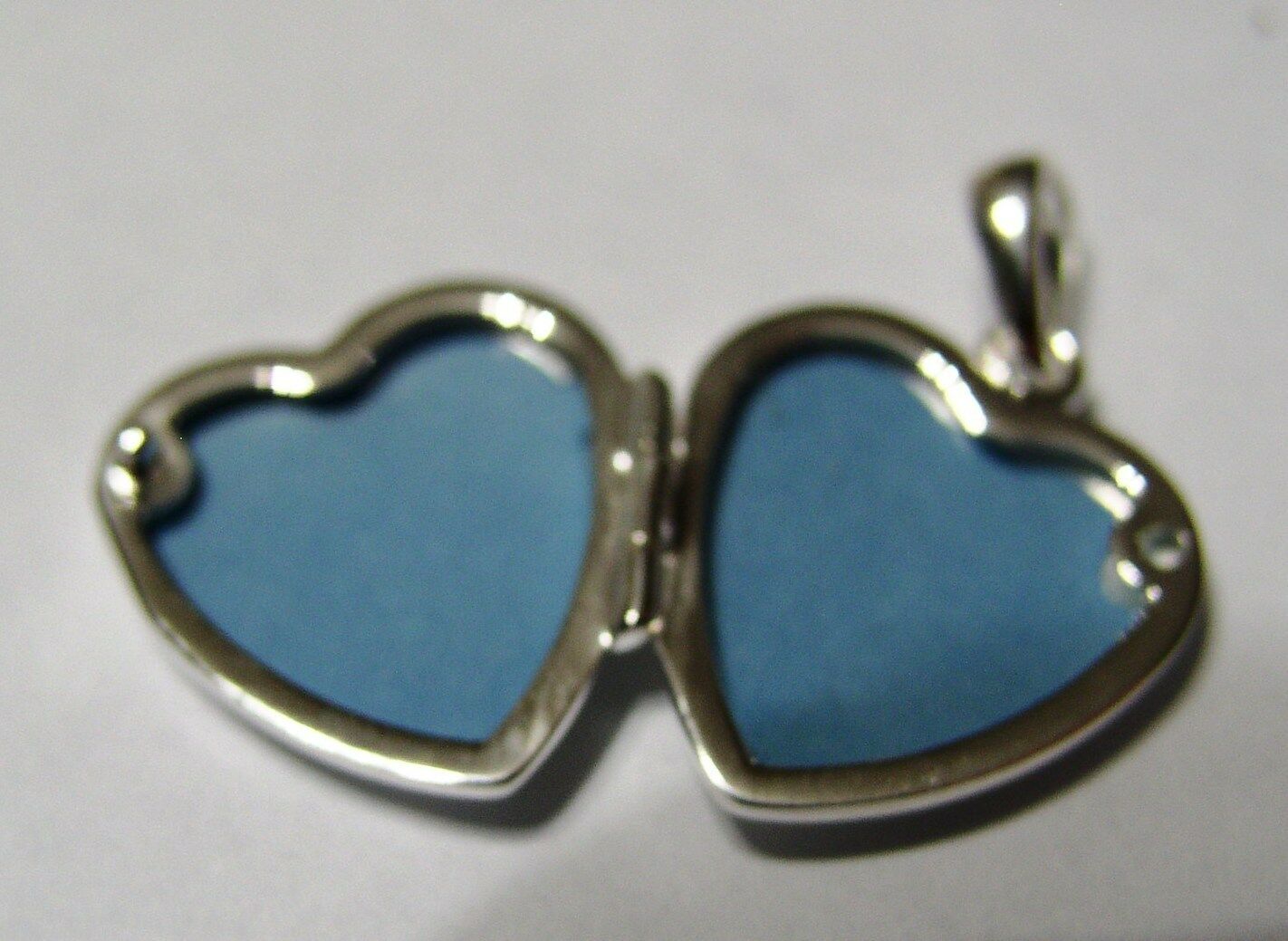 Genuine Sterling Silver Small Heart Locket Pendant With 2 Photos