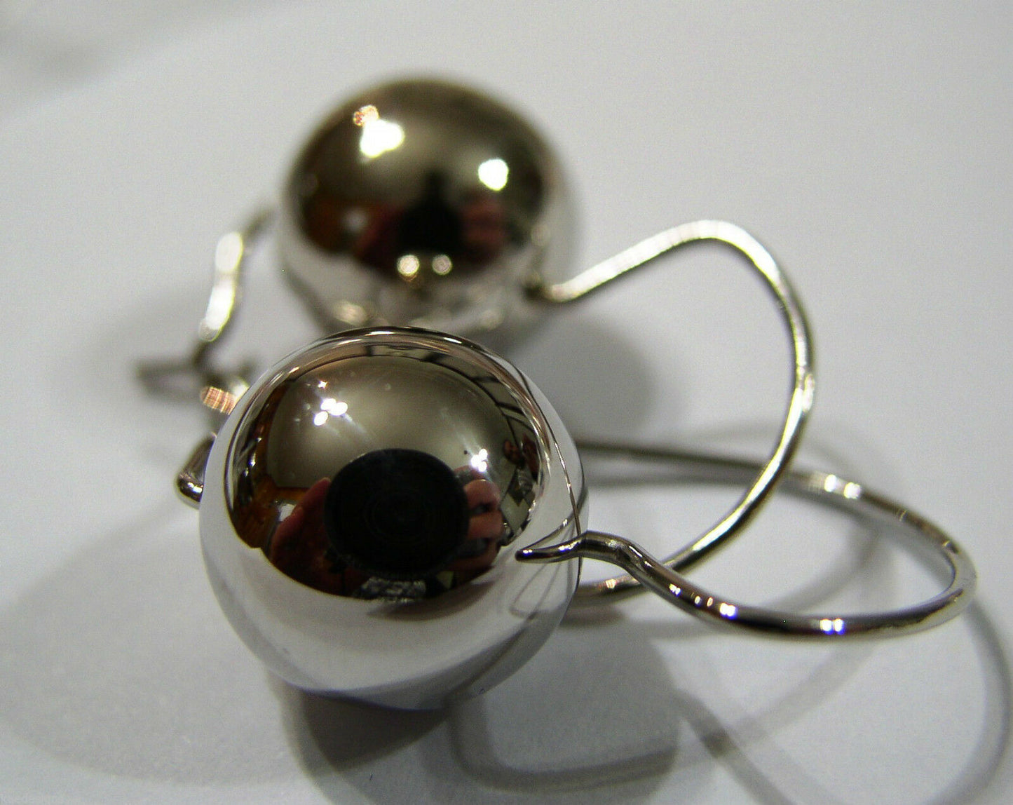 Kaedesigns New Genuine 9ct 9k Yellow, Rose or White Gold 12mm Euro Plain Ball Drop Earrings