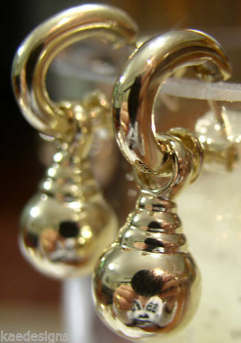 Kaedesigns, New Genuine 9ct Yellow, Rose or White Gold Ball 10mm Euro Ball Stud Earrings