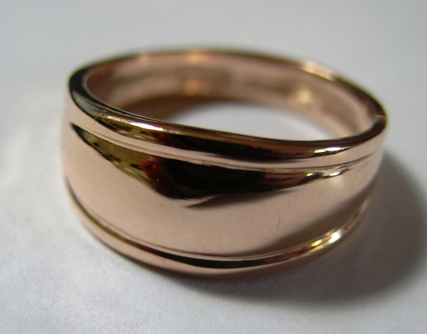 Kaedesigns, Genuine 9ct Full Solid Yellow, Rose or White Gold Thick Dome Ring 10mm Wide Size X