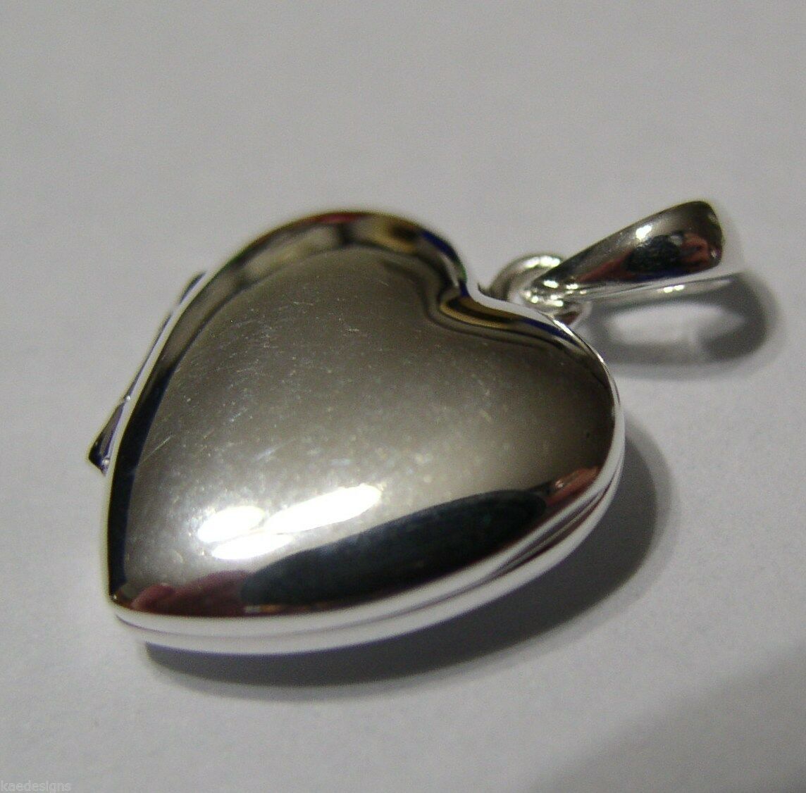 Genuine Sterling Silver Small Heart Locket Pendant With 2 Photos