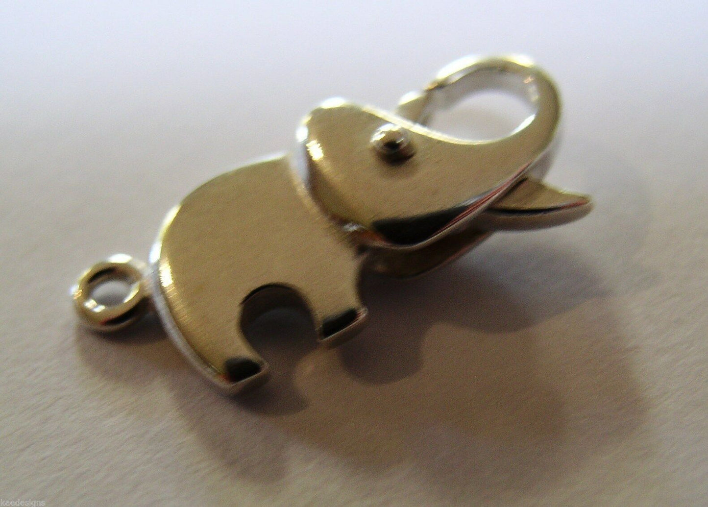 Genuine Sterling Silver Elephant Parrot / lobster clasp Clasp