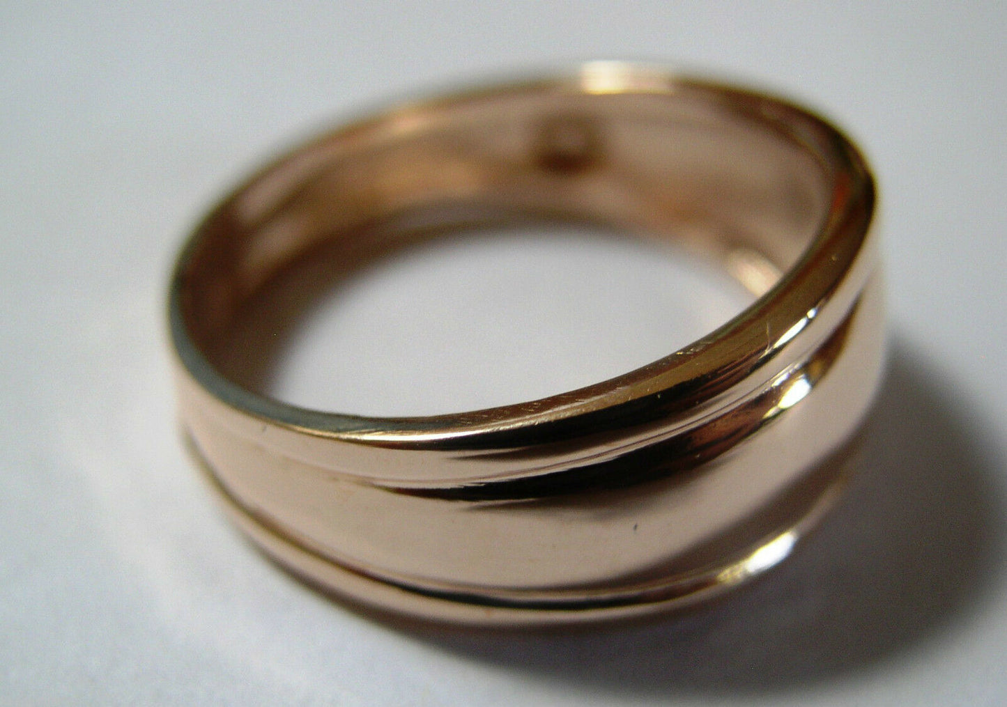 Kaedesigns, Genuine 9ct Full Solid Yellow, Rose or White Gold Thick Dome Ring 10mm Wide Size X