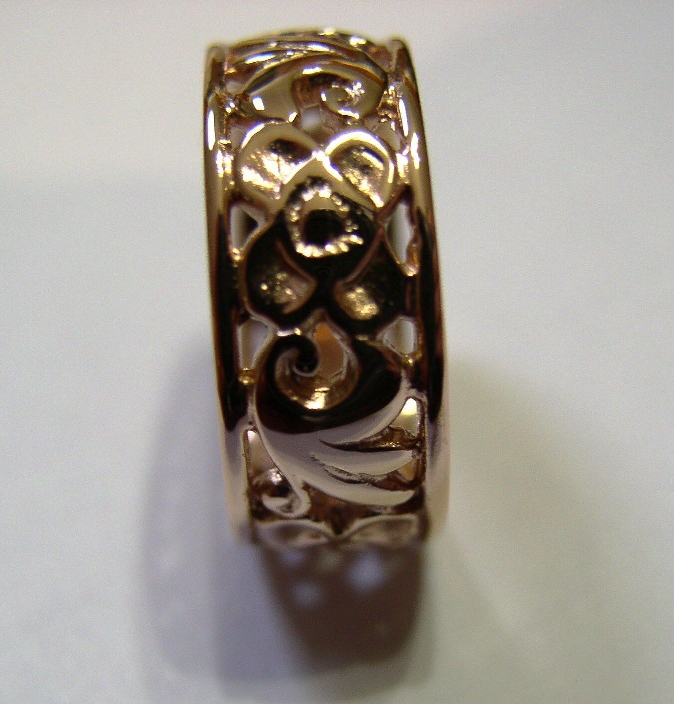 Size Q Genuine Full Solid 375 9ct 9kt Yellow, Rose or White Gold Filigree Ring
