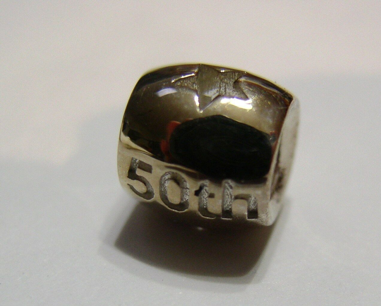 Genuine 9ct Yellow or Rose or White Gold 50th or 60th Birthday Anniversary Charm Bead Bracelet