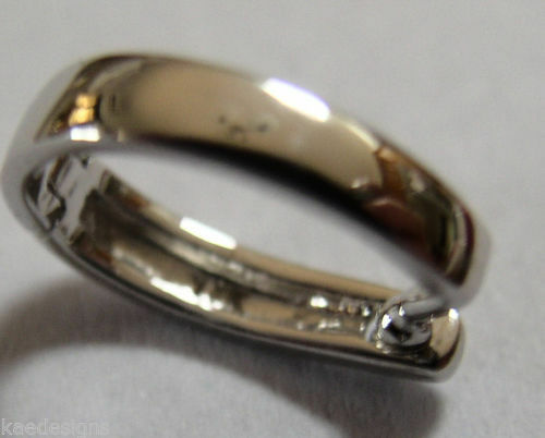 Kaedesigns, New Genuine 18ct 18kt White Gold Plain Enhancer Bail Clasp