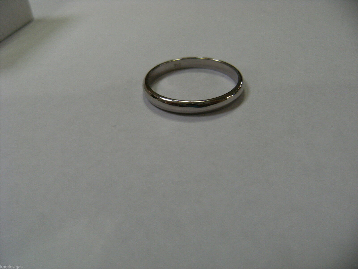 New Genuine 18ct 18kt White Gold 2.5mm Wide Wedding Band Ring